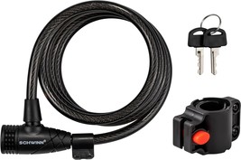 Black Schwinn 6 Foot By 10 Mm Cable Lock With Keys. - $32.94