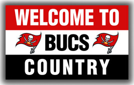 Tampa Bay Buccaneers Football Welcome to Country Flag 90x150cm 3x5ft best banner - $14.95