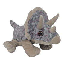 Wild Republic Triceratops Dinosaur Plush 9&quot; Stuffed Animal Grey 2019 - $10.88