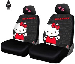 New Design Hello Kitty Core Car Seat Cover with Pink Paw Headrest Covers and Air - $63.69