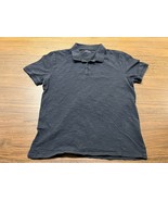 Vince Men’s Black Short-Sleeve Polo Shirt - Medium - £11.70 GBP