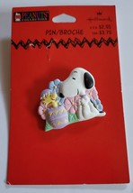 Vintage Peanuts Snoopy and Woodstock Hallmark Spring Easter Pin - New on card ! - £11.56 GBP