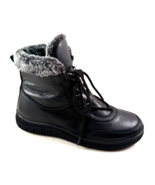 BoNavi 017-13158 Black Leather Flat Winter Casual Ankle Bootie - $143.10
