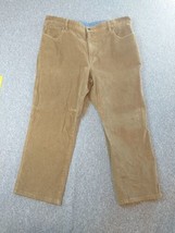 LL Bean Corduroy Pants Mens 40x27 Brown Chino Straight Outdoors Lumberjack - $16.92