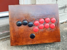 Ready-to-Use Custom Antique Walnut Stained 30mm All Action Button Treasure Box H - £195.26 GBP