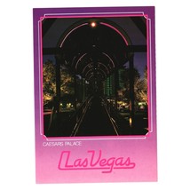 Vintage Postcard Caesars Palace Las Vegas Night Lights People Mover Casino KLV-7 - £6.61 GBP