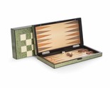 Bey Berk Lacquer Finished Green Wood Backgammon &amp; Chess Set - £125.77 GBP
