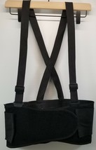 I) Black Nylon Back Support Belt with Suspenders Size Large - €5,13 EUR
