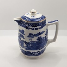 Wade Ceramic Milk Jug for Ringtons, Blue Willow Pattern, Vintage 1990s - £16.13 GBP