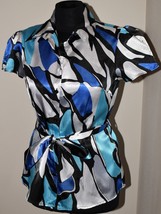 Beautiful Blue Cato Dressy Blouse Size Small - £5.32 GBP