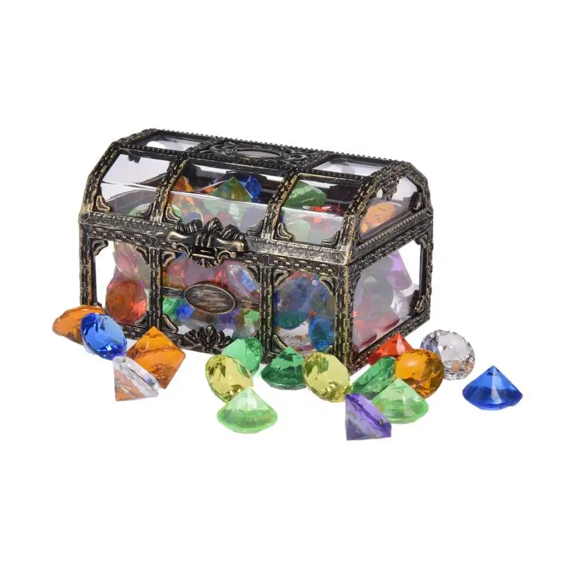 100 Pieces Gemstone For Pool Diving Toys Beautiful Diving Gem With Pirate - £14.66 GBP