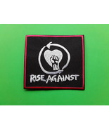 RISE AGAINST AMERICAN HEAVY ROCK METAL POP MUSIC BAND EMBROIDERED PATCH  - £3.90 GBP