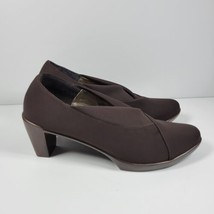 NAOT Lucente Women&#39;s 9 Black Stretch Fabric Pump Heels Size 39 USA 8 - £23.59 GBP