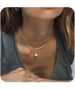 Aisansty Dainty Layered Choker Necklaces Handmade Coin Tube  - $12.98