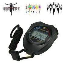 Electronic Lcd Timer Digital Sport Stopwatch Date Time Alarm Counter Chr... - $19.99