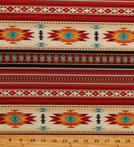 Cotton Southwestern Metallic Stripes Tribal Fabric Print by the Yard D364.43 - £9.53 GBP