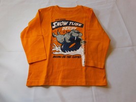 Osh Kosh B&#39;Gosh Youth Boy&#39;s Long Sleeve T Shirt Size 2T Toddler Orange NWT NEW - £10.04 GBP