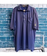 Peter Millar Mens Large Purple Summer Comfort 4 Button Polo Discolored  ... - $247.58 MXN