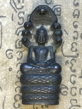 Rare Phra NakProk Very Old Statue Top Magic God Luck Powerful Thai Buddha Amulet - £15.97 GBP