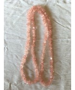 Beautiful Genuine Rose Quartz Necklace 18 Inches Long NWOT - $650.85 MXN