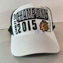 Reebok Official NHL Chicago Blackhawks Stanley Cup Championship 2015 Gray OS Hat - £30.50 GBP