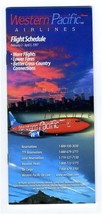 Western Pacific Airlines Timetable Flight Schedule February 2- April 5 1997 - £10.90 GBP