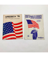 Set of 2 Music Booklet &amp; Sheet America &#39;76 for Piano &amp; There&#39;s Star Span... - $14.84