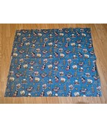 Fabric 44X35 Inch Retro Sailor Tattoo Pin Ups Anchors Skulls Cotton Blue  - $15.00