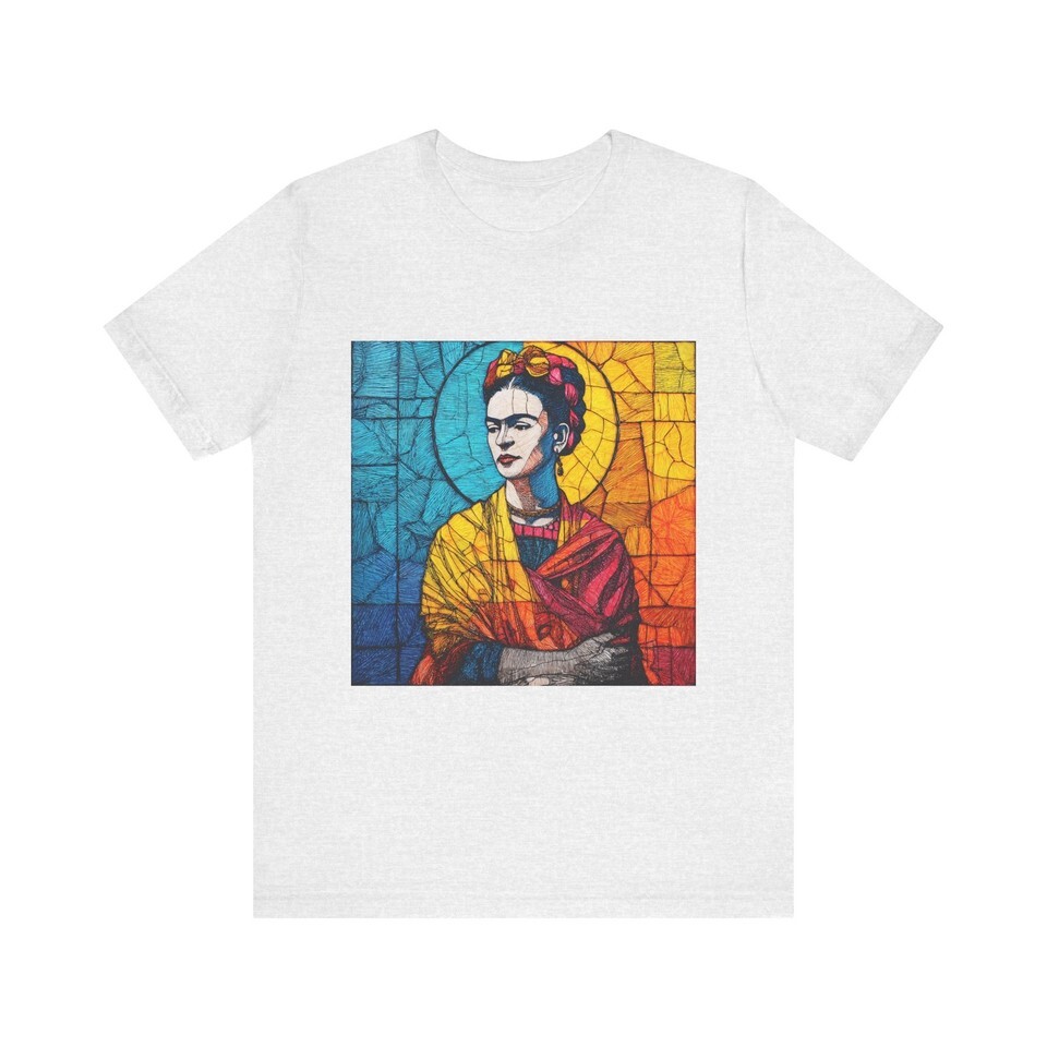 Frida Kahlo Tee, Artist Portrait Shirt, Unisex T-Shirt, Mexican Icon Top, Art Item image 9