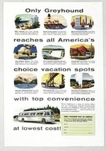 1954 Print Ad Greyhound Bus America&#39;s Choice Vacation Spots Buses - £7.05 GBP