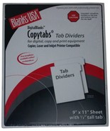 New COPYTABS Double Reverse Collated TAB DIVIDERS 250 Sheets White Size ... - £28.03 GBP