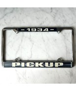 1934 Pickup Truck Car License Plate Holder Metal Chrome Silver Blue White - $18.95
