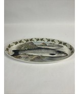 Portmeirion Pottery Compleat Angler 19 Inch Oval Baker Fish Platter, Salmon - £31.90 GBP