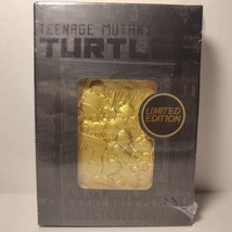 Teenage Mutant Ninja Turtles Metal Card 24k Gold Plated Ingot Official Product - £27.83 GBP