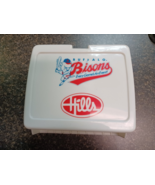 Vintage Buffalo Bisons Baseball Lunch Box Hills Department Store Plastic - $846.56 MXN