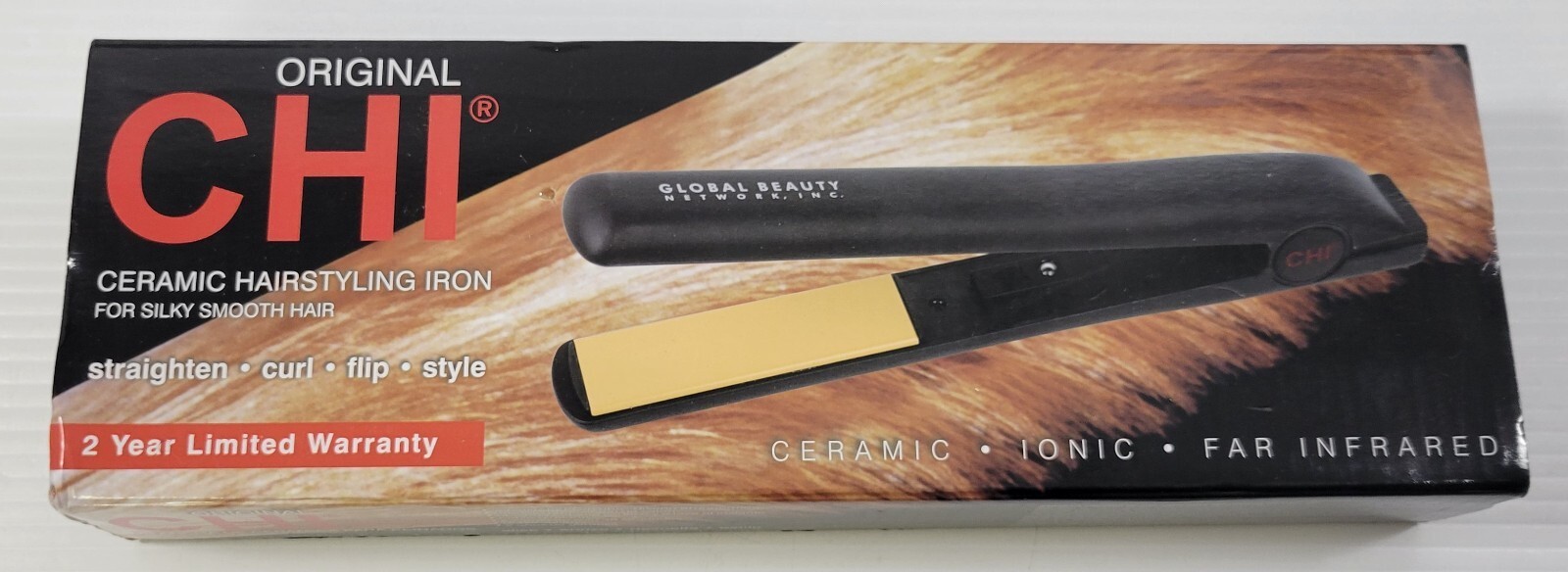 *D) Original CHI Ceramic Hairstyling Iron for Silky Smooth Hair Straight... - $24.74
