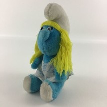 Peyo The Smurfs Smurfette 8&quot; Plush Stuffed Animal Toy Blue Girl Vintage 1981 - £11.83 GBP