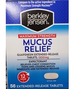 NIB Berkley Jensen Mucus Relief Max Strength Guaifenesin 1200mg 56ct  EXP 9 /25 - $22.98