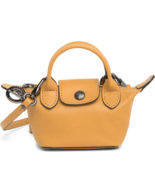 Longchamp Cuir Nano Micro Bag Leather Boxed Coin Purse Crossbody ~NIB~ H... - $200.48