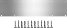 GALOFAY Door Metal Kick Plate 10x34 inches Aluminum Decorative Silver - $28.50