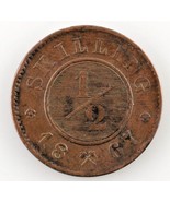 1867 Norway 1/2 Skilling (XF) Extra Fine Condition - $42.50 CAD