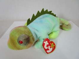 Vintage Ty Beanie Babies Iggy the Iguana 1997 Plush tye-dyed - £3.76 GBP