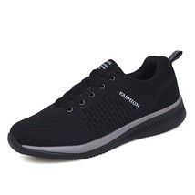 Casual Men Sneakers 2021 Fashion Ultra Light Air Mesh Mens Black Shoes Trainers  - £28.12 GBP