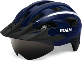 Roam Road Bike Helmet - Durable Helmets For Adults With Sun Visor, Led Light And - $65.96