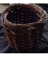 Vintage Small Size Bamboo Basket – TALL SIDED – DARK FINISH – GDC – USEF... - $22.90 CAD