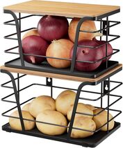 Versatile 2 Pack Onion and Potato Storage Bins - Stylish Stackable Organ... - $56.38