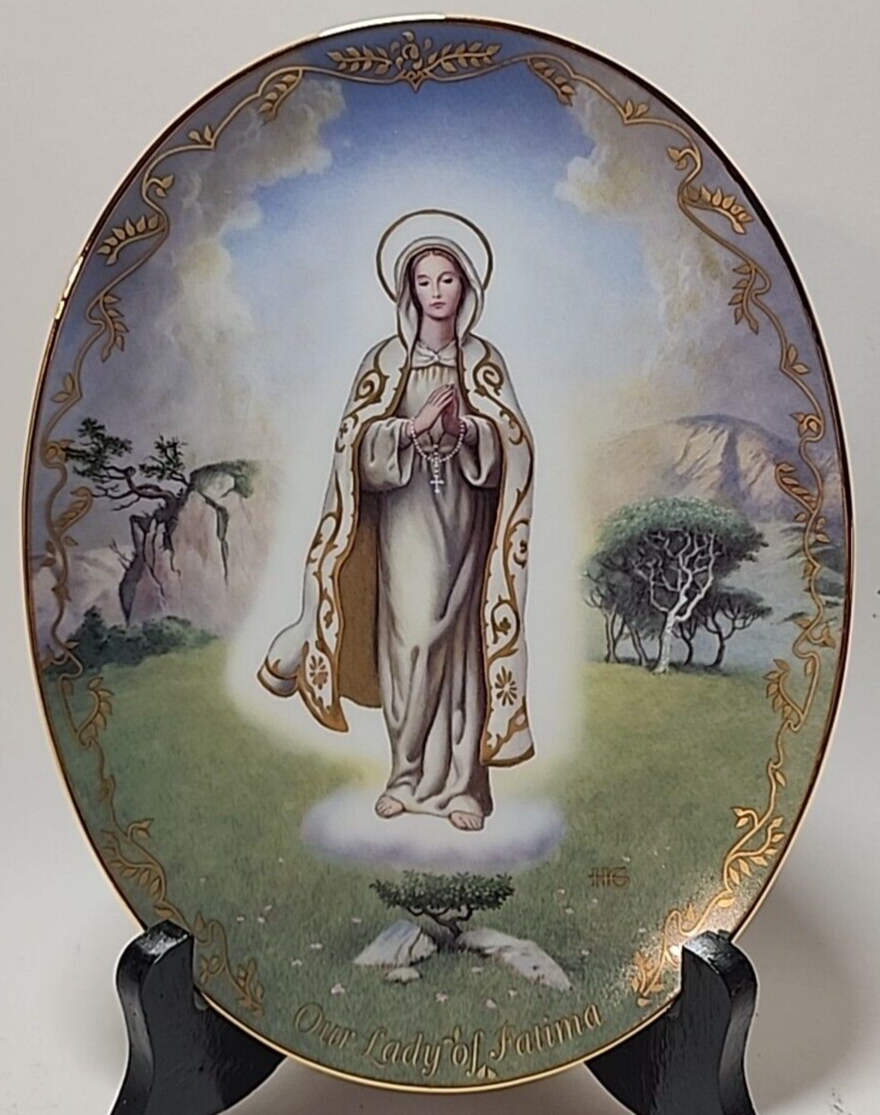 BRADFORD EXCHANGE OUR LADY OF FATIMA VISIONS OF OUR LADY COLLECTOR PLATE... - $34.64