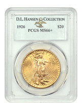1926 $20 PCGS MS66+ ex: D.L. Hansen - £8,121.08 GBP
