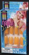 Forum Novelties - Neon Fingernails - Orange - 12 Nails - 10 Adhesive Tabs - £7.24 GBP