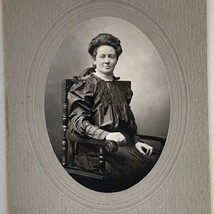 c1900 Cabinet Card Woman Oval Portrait Studio Photo E H Gaugler Harrisburg PA - £22.39 GBP